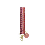 Wristlet Keychain | Breast Cancer Pink Geo Webbing