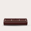 3 Watch Travel Case Vegan Leather Watch Roll (Espresso Brown)