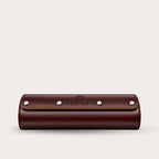 3 Watch Travel Case Vegan Leather Watch Roll (Espresso Brown)