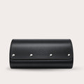 6 Watch Travel Case Vegan Leather Watch Roll (Jade Black - White Interior)