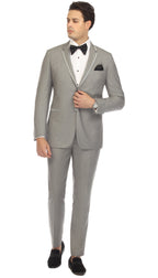 Celio Grey Slim Fit 3pc Tuxedo
