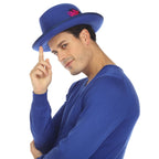 Ferrecci Royal Blue Wool Felt Godfather Hat