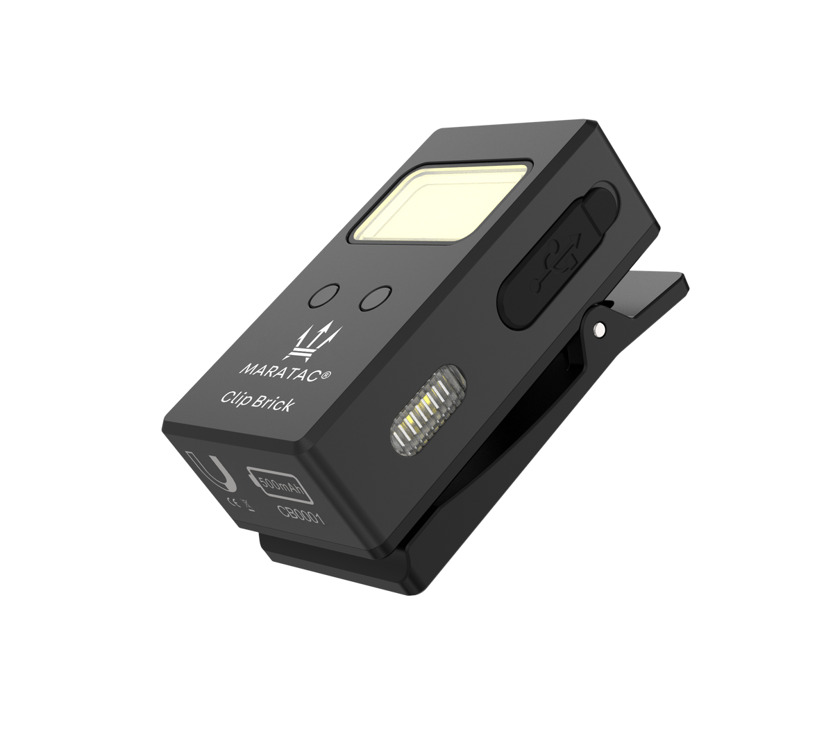 Clip Brick LED Multifaceted Flashlight by Maratac® - With Motion Sensing ( All New! )