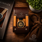 1 Watch Travel Case Vegan Leather Watch Roll (Espresso Brown)