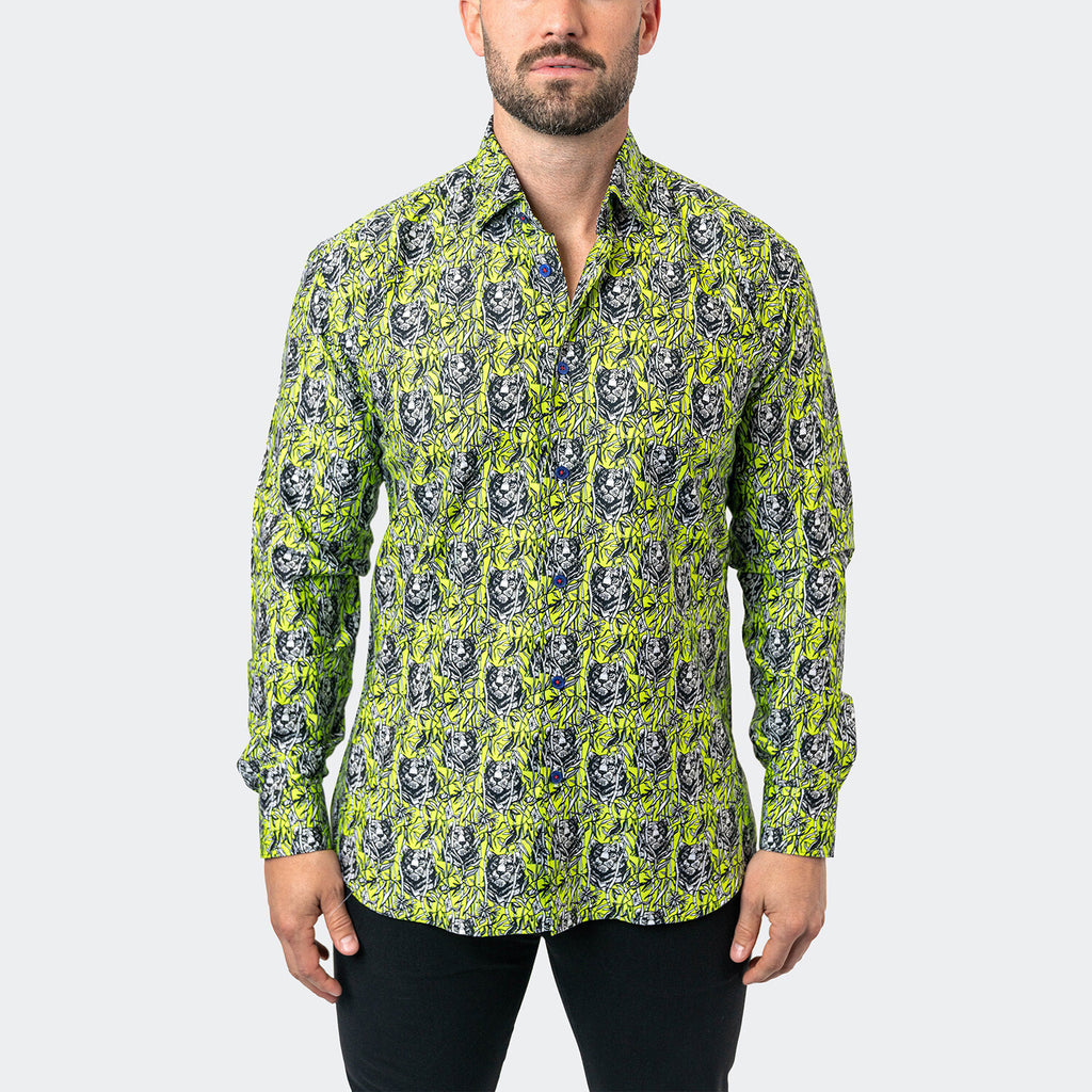 Fibonacci Jungle 70 Button-Up // Green