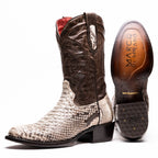 Western Collection Kansas // Python Leather Cowboy Boot // Natural