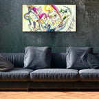 Kandinsky Series Glass Print // Horseriding Abstract