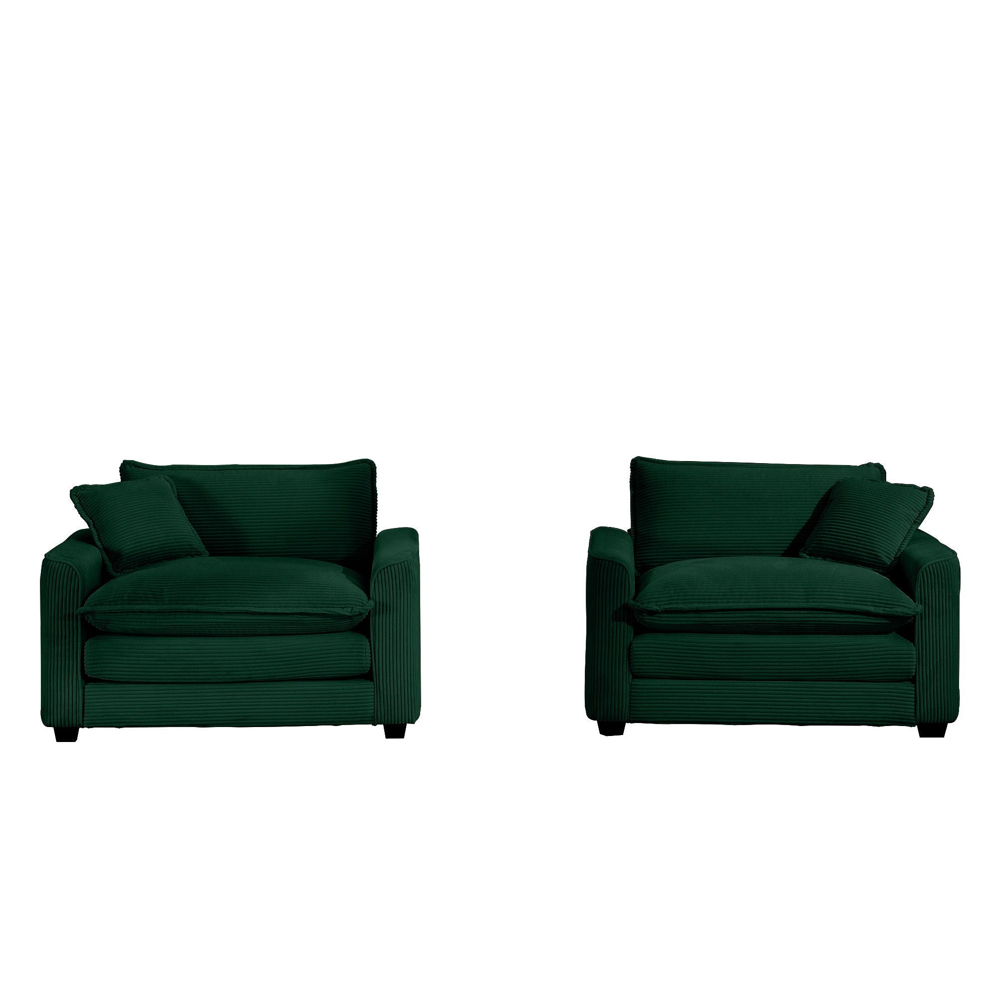 Modern Classic Fabric Single Chair Deep Seat Sofa With Pillow