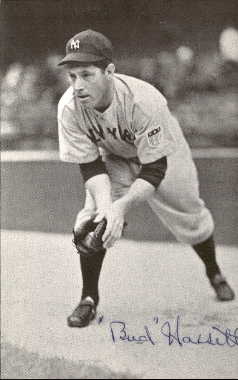 Bud Hassett New York Yankees d. 1997 Signed/Auto 3x5  Photo 178440
