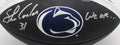 Shane Conlan Autographed/Inscribed Penn State Logo Black Football JSA