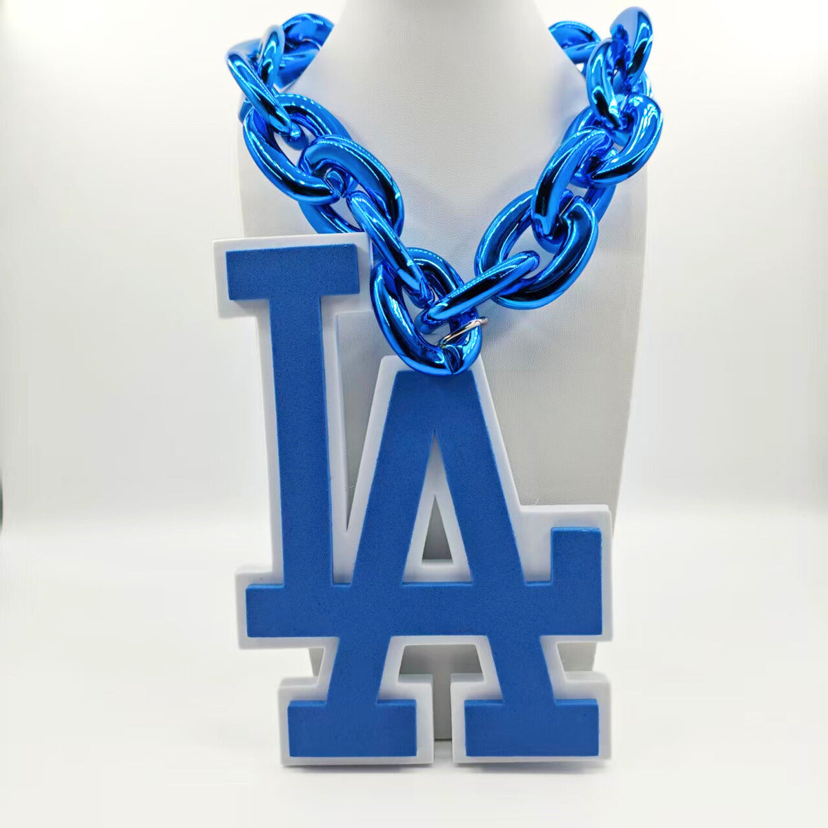 Los Angeles Dodgers 3D Foam Logo Necklace – 30 Inches Game Day Gift for Fans