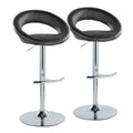Posh - Contemporary Adjustable Barstool With Swivel (Set of 2)