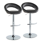 Posh - Contemporary Adjustable Barstool With Swivel (Set of 2)