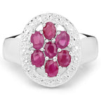 1.54 Carat Genuine Ruby .925 Sterling Silver Ring