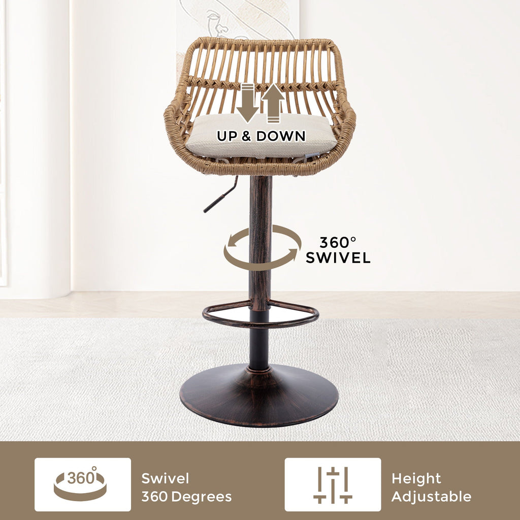 Modern Swivel Bar Stools Adjustable Counter Chairs