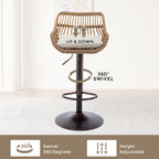 Modern Swivel Bar Stools Adjustable Counter Chairs