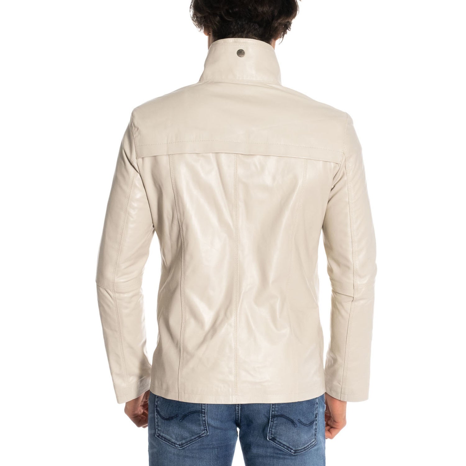 Aden Leather Jacket // Cream