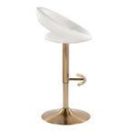 Posh - Contemporary / Glam Adjustable Barstool With Swivel (Set of 2)