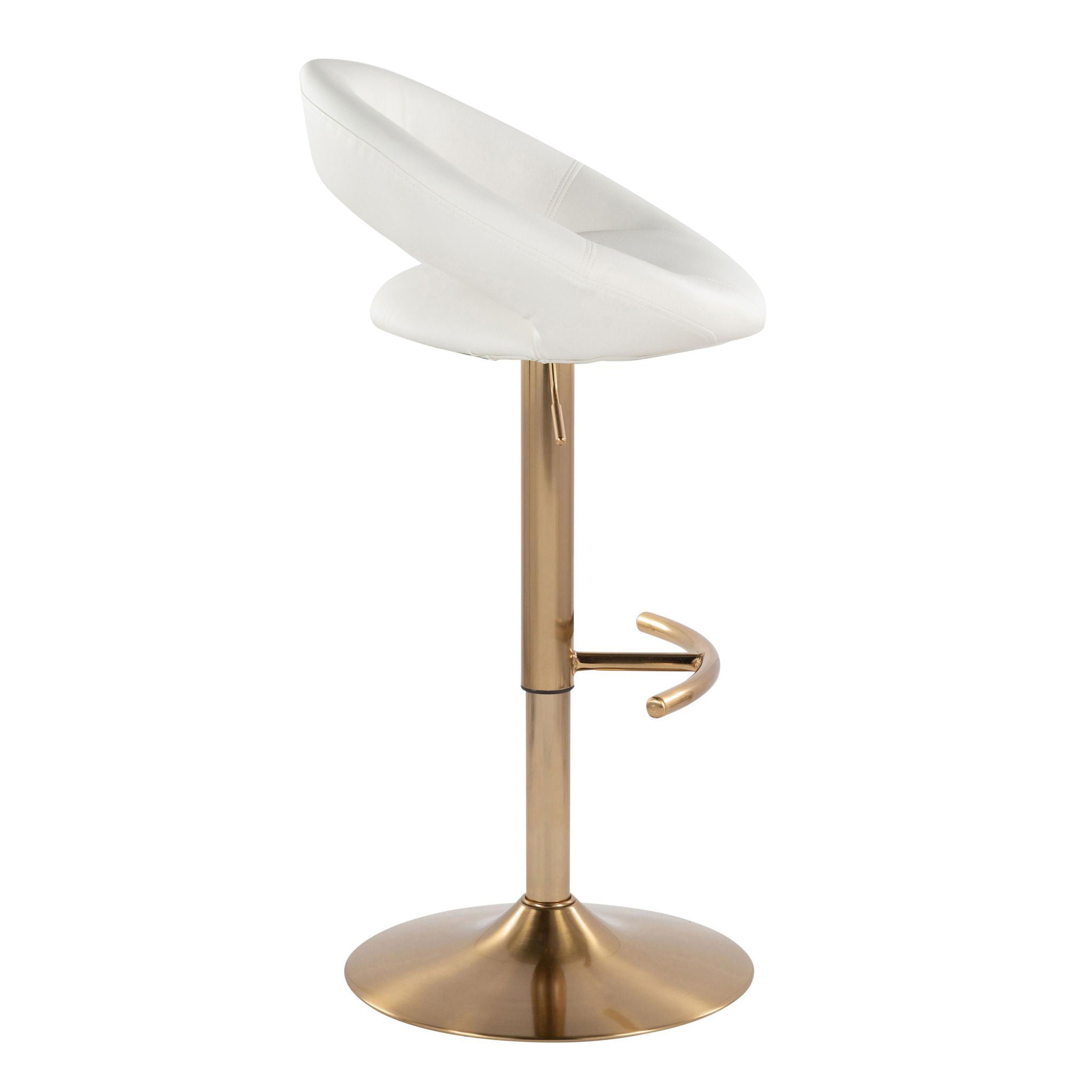 Posh - Contemporary / Glam Adjustable Barstool With Swivel (Set of 2)