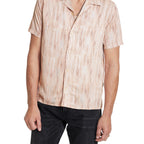 Dan // Camp Collar Shirt in Print // Grapefruit
