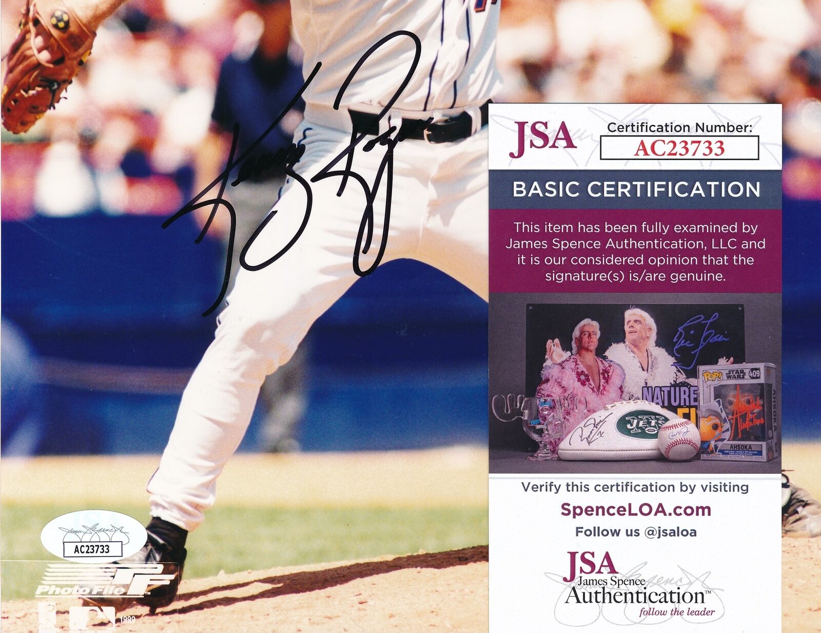 Kenny Rogers Autographed 8x10 Photo New York Mets JSA