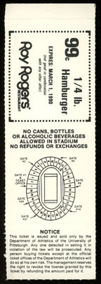 September 23, 1989 Pitt vs. Syracuse College Football Game Full Ticket