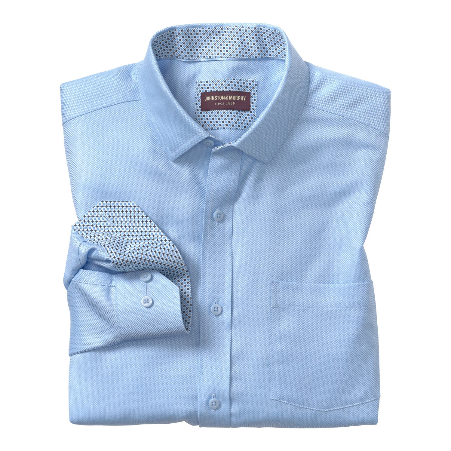 Ovation Non-Iron Dress Shirt // Blue Solid Birdseye