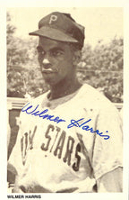 Wilmer Harris Signed 1991 Negro League Legends Post Card Stars 181279
