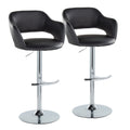 Margarite - Contemporary Ajustable Barstool With Swivel (Set of 2)