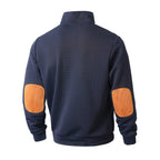 Quilted Sweatshirt // Navy blue