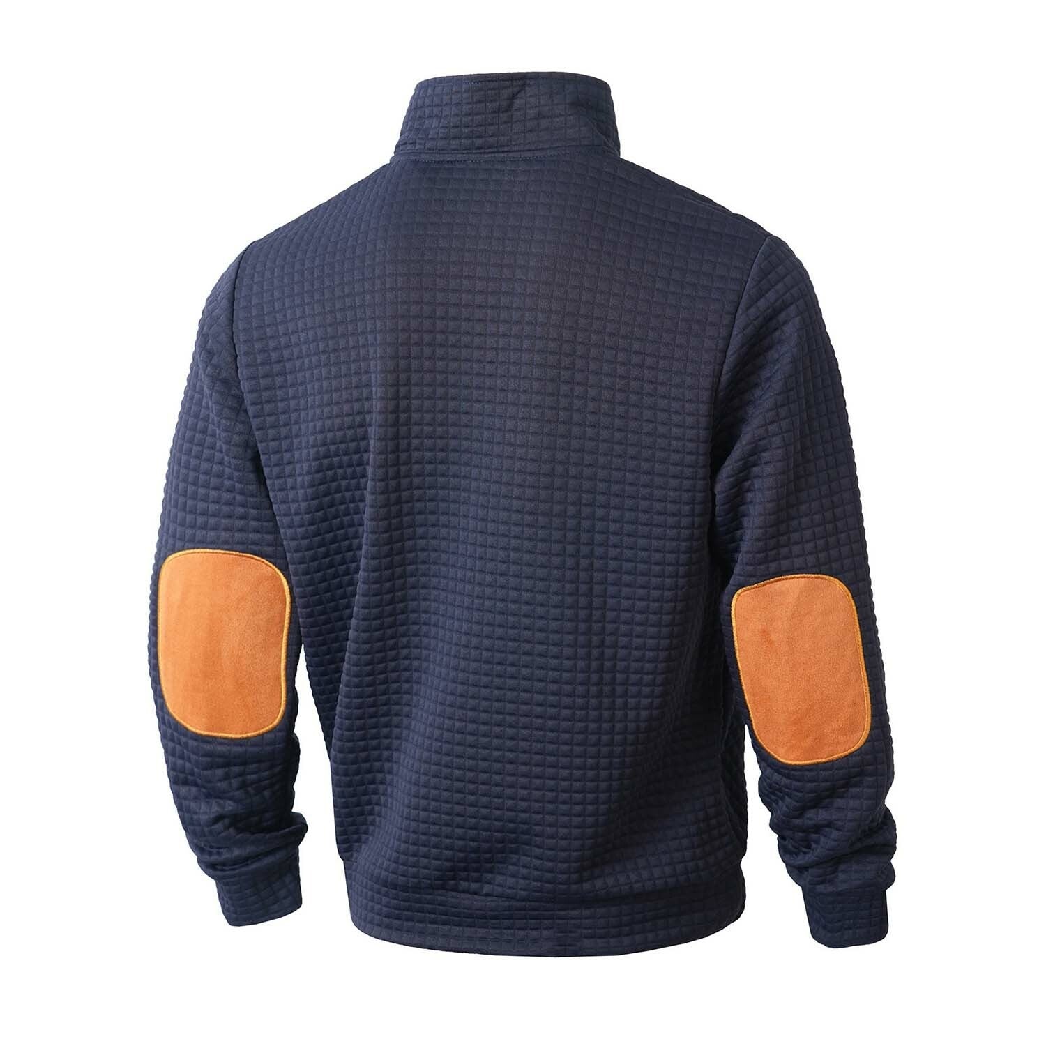 Quilted Sweatshirt // Navy blue