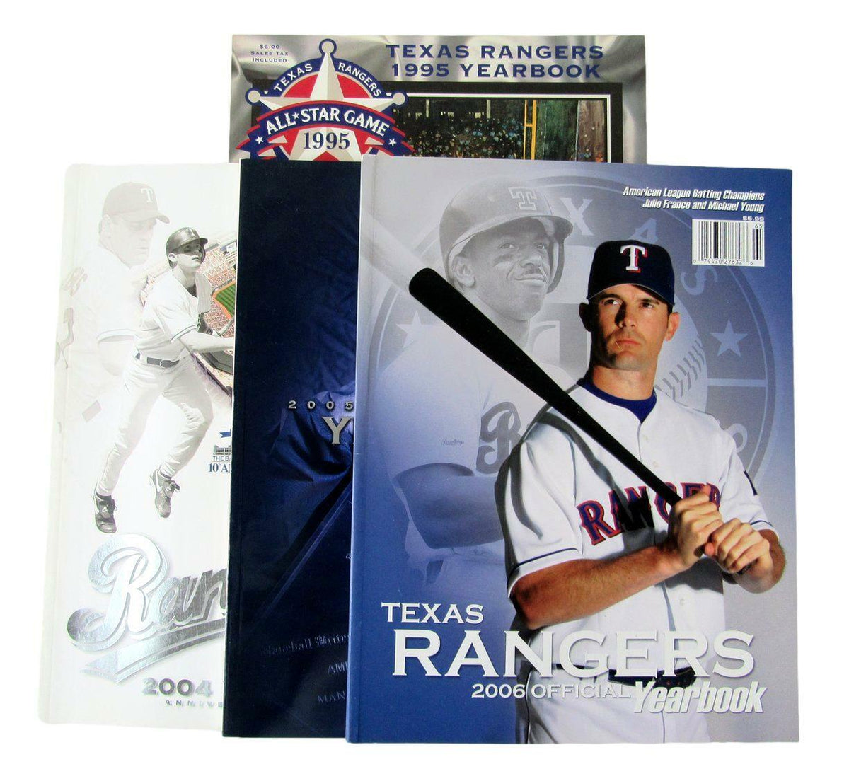 Lot of 4 Texas Rangers Official Yearbooks (1995, 2004, 2005, 2006) 160898