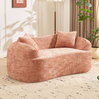 Curved 2 Person Compress Sofa With Armrests