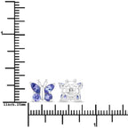 0.96 Carat Genuine Tanzanite .925 Sterling Silver Earrings