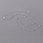 1.80 Carat Genuine Tanzanite .925 Sterling Silver Necklace