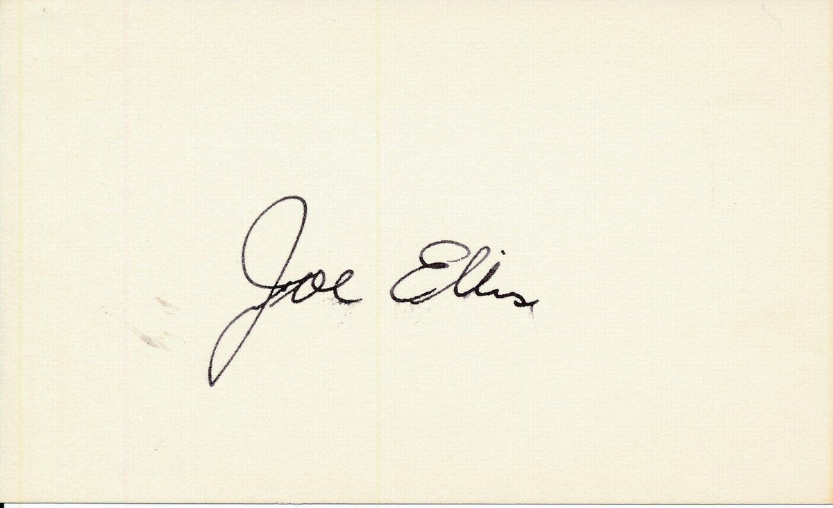 Joe Ellis Univ. of SF/Golden State Warriors Signed/Autographed Index Card 150981