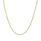 10k Yellow Gold Solid Diamond Cut Rope Chain 1.4mm
