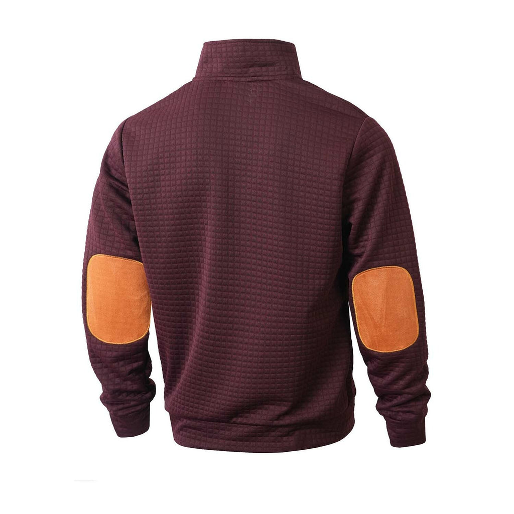 Quilted Sweatshirt // Burgundy