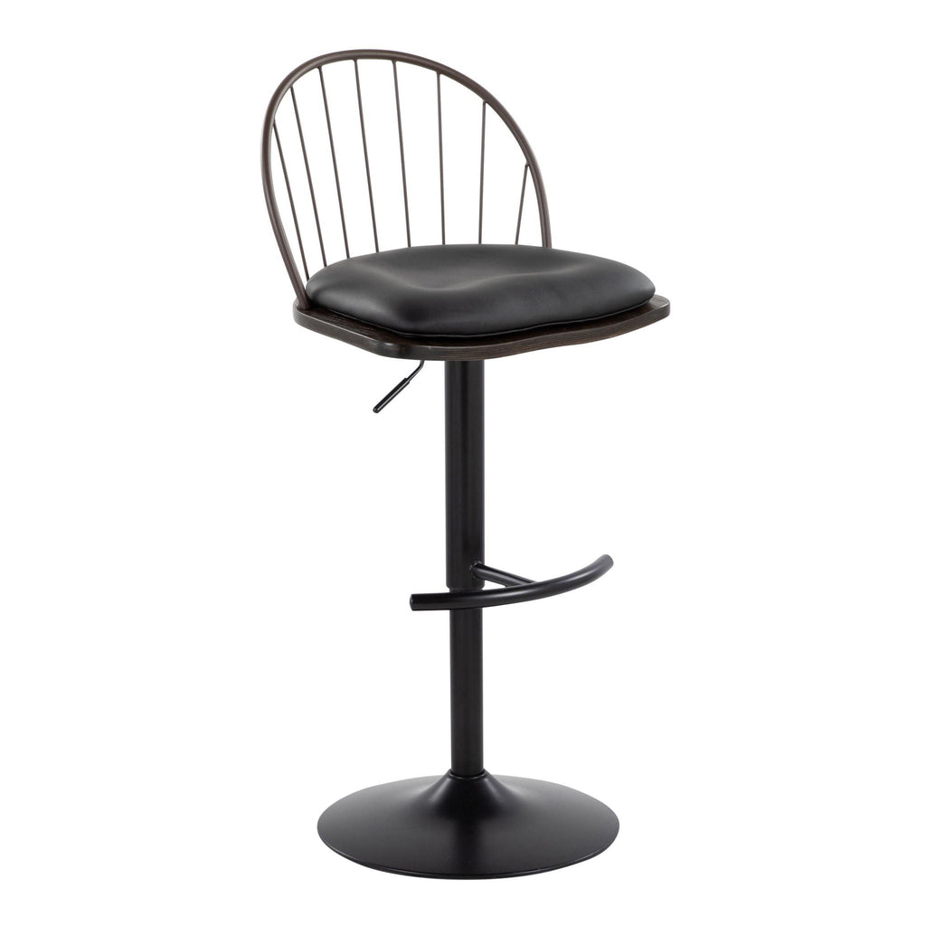 Riley - Farmhouse Adjustable Height Barstool With Swivel (Set of 2)