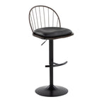 Riley - Farmhouse Adjustable Height Barstool With Swivel (Set of 2)