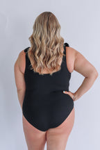 One Piece Tie Shoulder Breastfeeding Swimsuit 2026