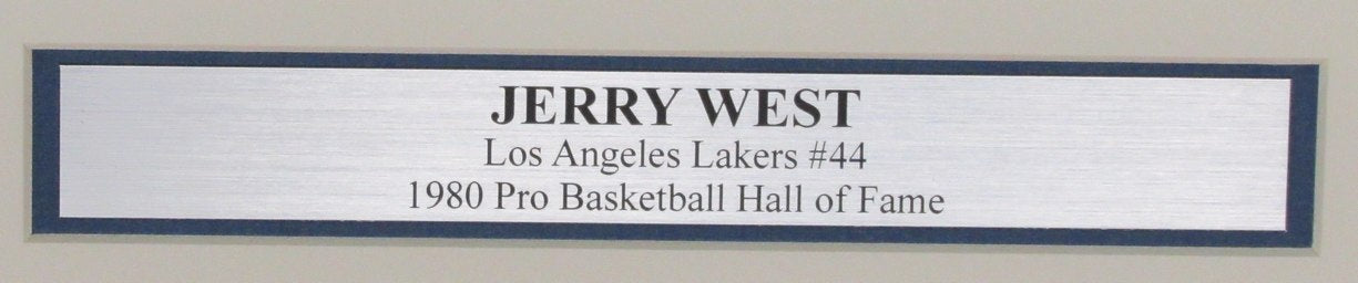 Jerry West Autographed Los Angeles Lakers 16x20 Photo Framed JSA 186291