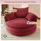 360° Swivel Accent Barrel Chair