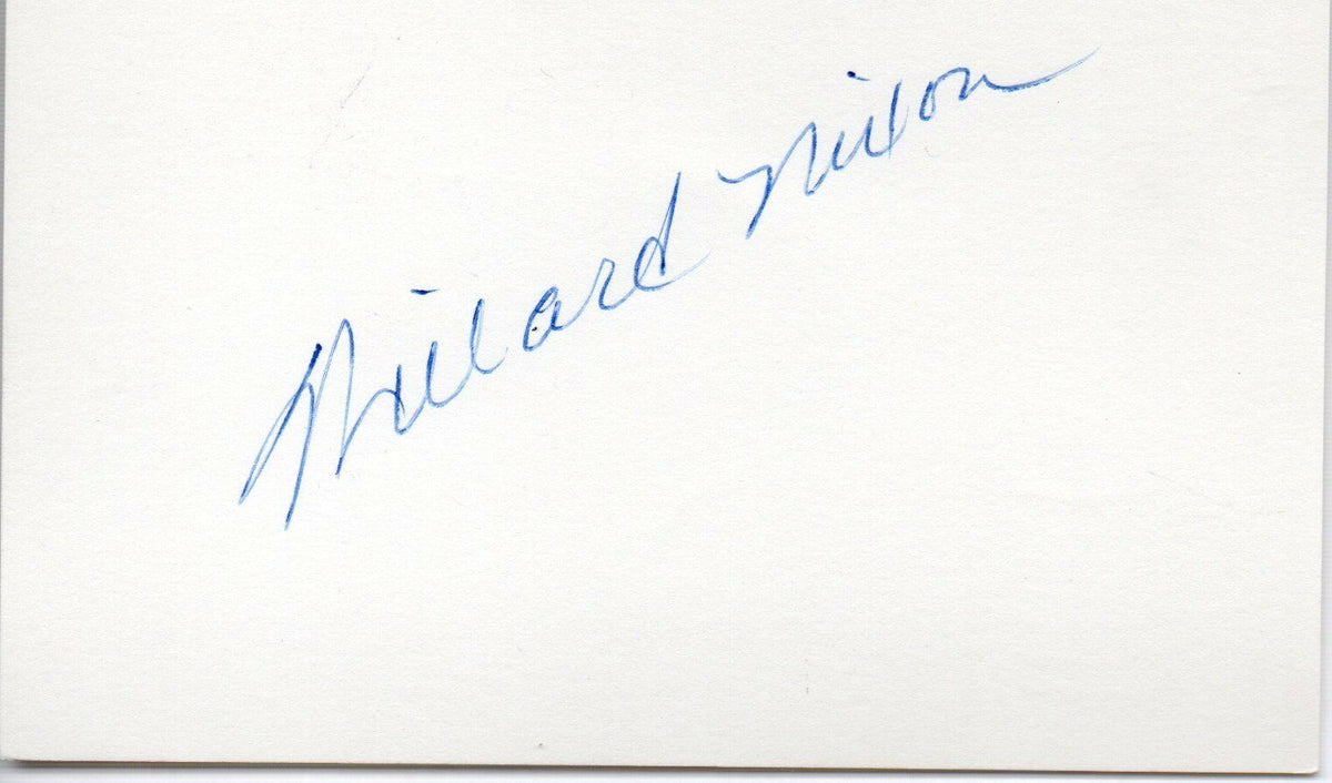 Lot of Two Willard Nixon (d.2000) Red Sox '50-'58 Signed 3x5 Index Cards 145580