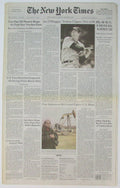 Joe DiMaggio New York Yankees Dies 1999 New York Times Newspaper 147866