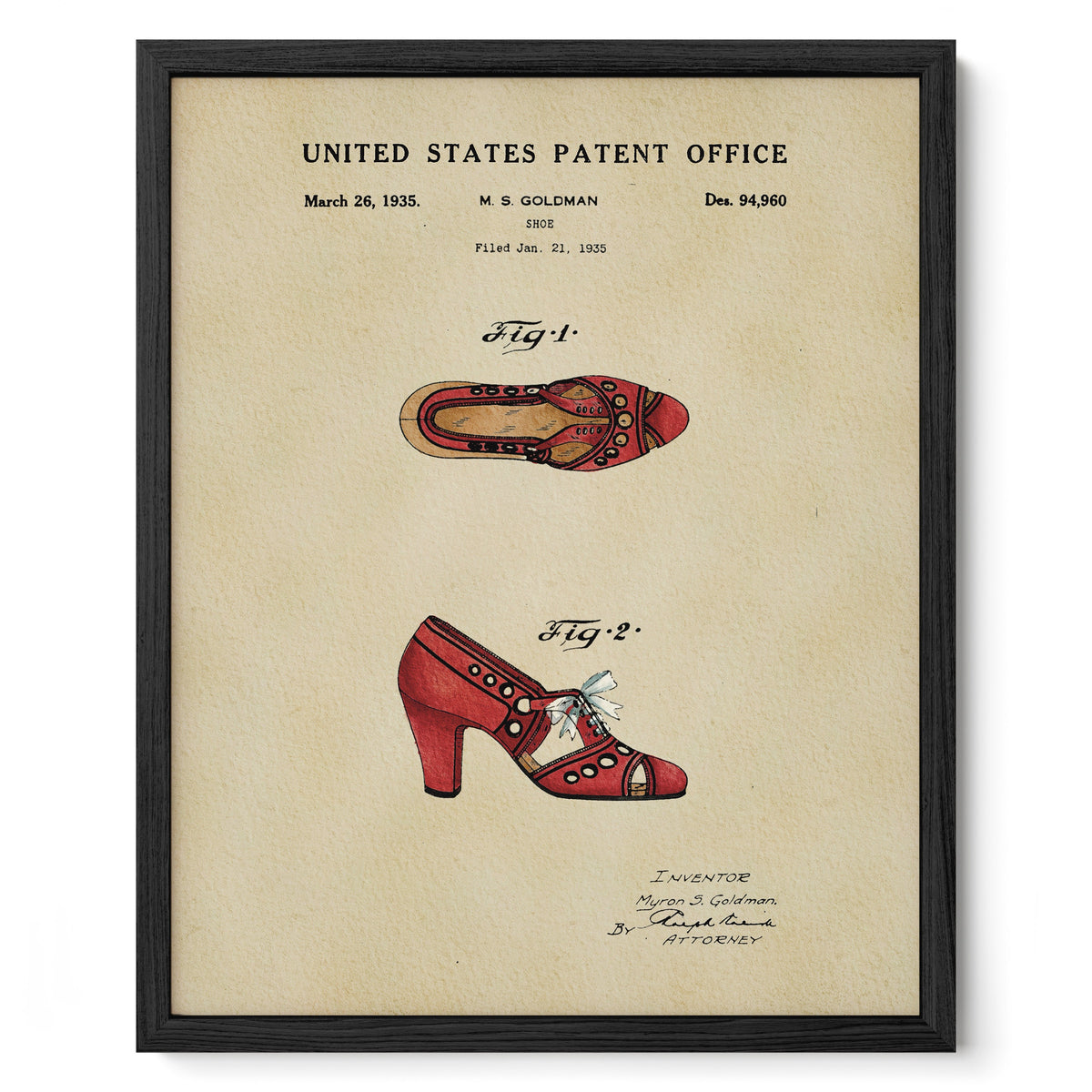 Myron Goldman Shoe (1935)