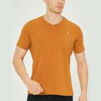 Alex V-Neck Shirt // Camel