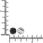 4.91 Carat Genuine Black Diamond 14K White Gold Earrings