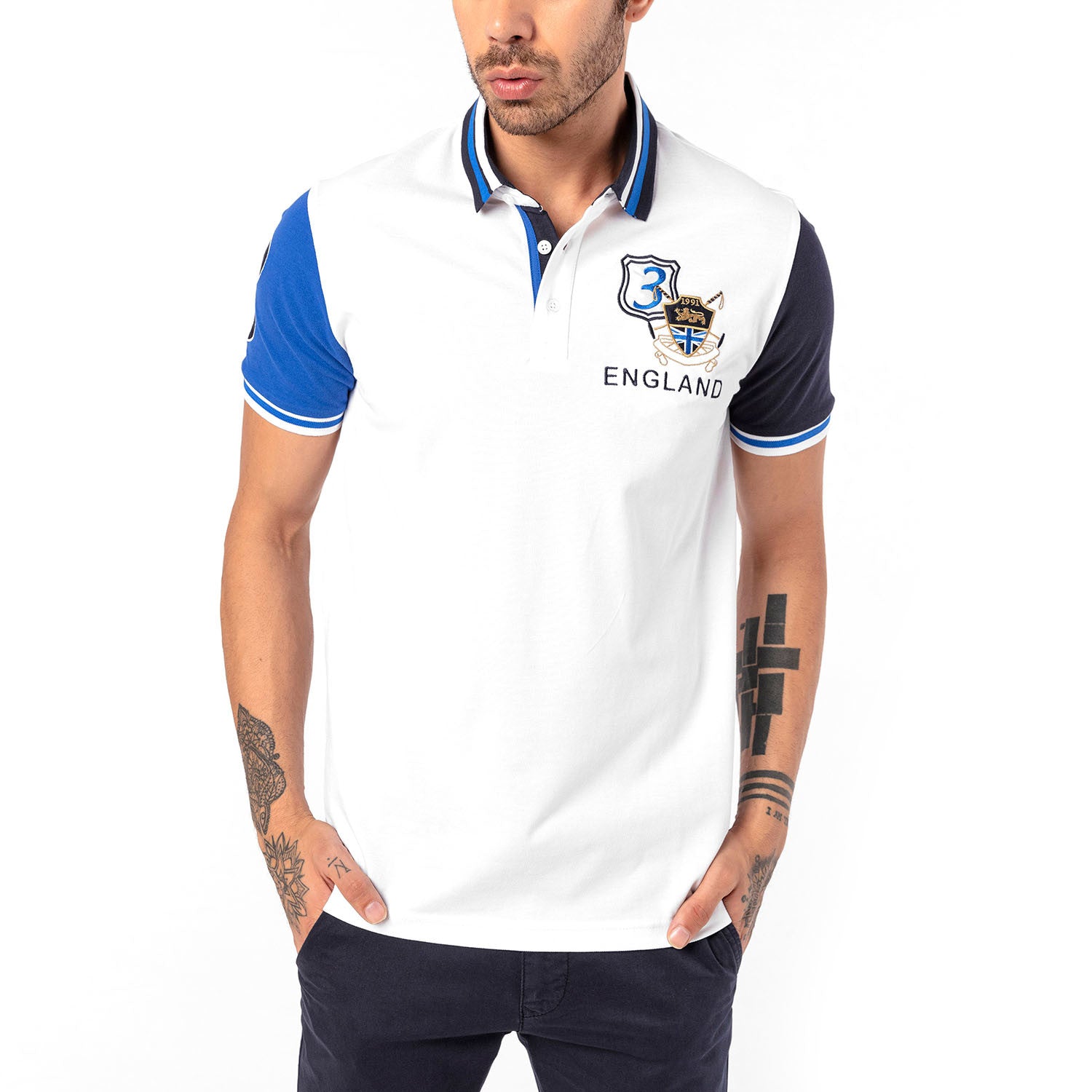 Caio Short Sleeve Polo // White