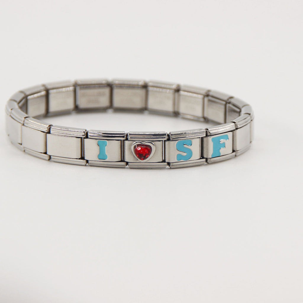 San Francisco 49ers Italian Charm Bracelet – Sports Fan Gift for Holiday, Birthday & Game Day
